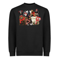 Black Christmas Bear Family Heavyweight Sweatshirt - LillyAllenDesigns