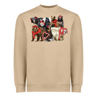 Mushroom Christmas Bear Family Heavyweight Sweatshirt - LillyAllenDesigns