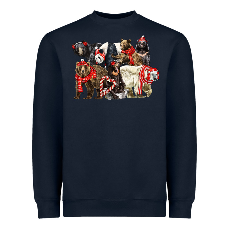 Christmas Bear Family Heavyweight Sweatshirt by LillyAllenDesigns | Teevron