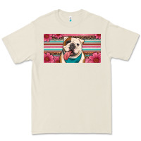 Bone english bulldog floral license plate Premium Tee - Artiststas