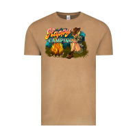 Vintage Camel happy camping Vintage Tee - NancyCooperArtShop