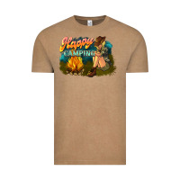Vintage Coffee happy camping Vintage Tee - NancyCooperArtShop