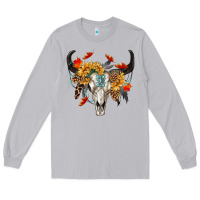 Moon Dust Fall Bull Skull Long Sleeve Tee - RanaPortraitStore