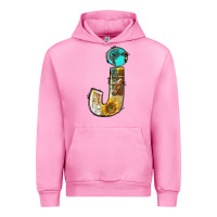 Fuchsia Pink farm life alphabet lowercase letters j Urban Hoodie - BundleAndBundleShop