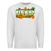 Oatmeal Heather St. Patrick's Day beer Premium Sweatshirt - CowGirlArtShop