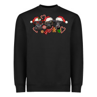 Black Christmas Black Angus Cows Heavyweight Sweatshirt - LillyAllenDesigns