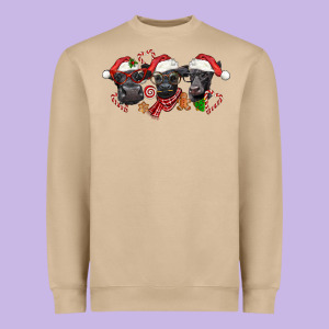 Christmas Black Angus Cows Heavyweight Sweatshirt Designed By Lillyallendesigns
