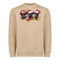Mushroom Christmas Black Angus Cows Heavyweight Sweatshirt - LillyAllenDesigns