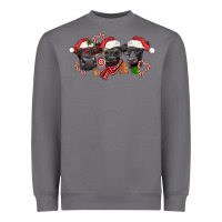 Storm Christmas Black Angus Cows Heavyweight Sweatshirt - LillyAllenDesigns