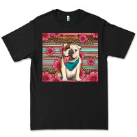 Black british bulldog floral serape Premium Tee - Artiststas