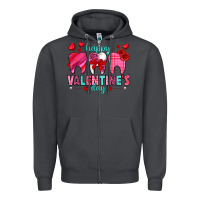 Smoke Happy Valentine's Day with teeth Valentine's Day Zipper Hoodie - HowdyJamesFarm