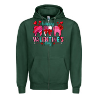 Sports Green Happy Valentine's Day with teeth Valentine's Day Zipper Hoodie - HowdyJamesFarm