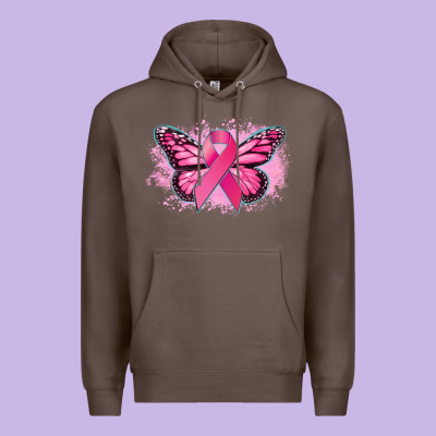 Cancer Ribbon Butterfly Cancer Awareness Premium Hoodie Designed By Howdyjamesfarm