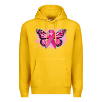 Lemon Cancer ribbon butterfly Cancer Awareness Premium Hoodie - HowdyJamesFarm