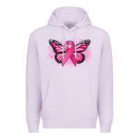 Lilac Cancer ribbon butterfly Cancer Awareness Premium Hoodie - HowdyJamesFarm