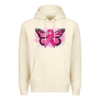 Sandshell Cancer ribbon butterfly Cancer Awareness Premium Hoodie - HowdyJamesFarm