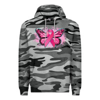 Slate Camo Cancer ribbon butterfly Cancer Awareness Premium Hoodie - HowdyJamesFarm