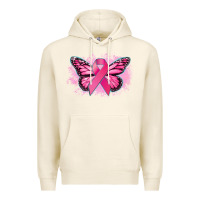 Tofu Cancer ribbon butterfly Cancer Awareness Premium Hoodie - HowdyJamesFarm