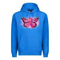 True Royal Cancer ribbon butterfly Cancer Awareness Premium Hoodie - HowdyJamesFarm