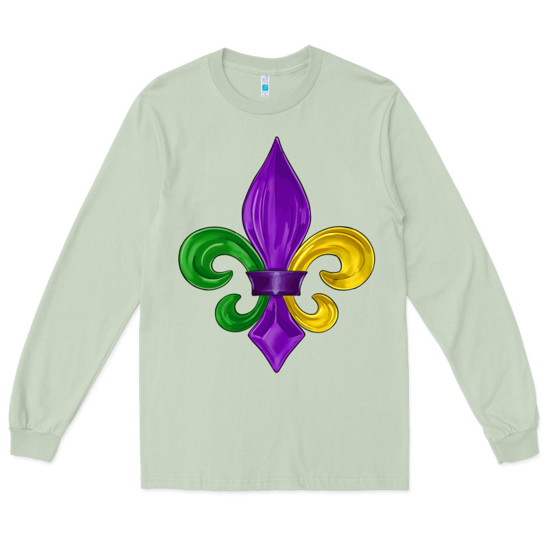 Mardi Gras Fleur De Lis Long Sleeve Tee by LillyAllenDesigns | Teevron