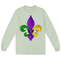 Matcha mardi gras fleur de lis Long Sleeve Tee - LillyAllenDesigns