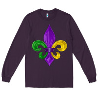 Plum mardi gras fleur de lis Long Sleeve Tee - LillyAllenDesigns