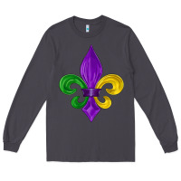 Smoke mardi gras fleur de lis Long Sleeve Tee - LillyAllenDesigns