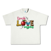 Pistachio teach love inspire Urban Heavy Tee - NancyCooperArtShop