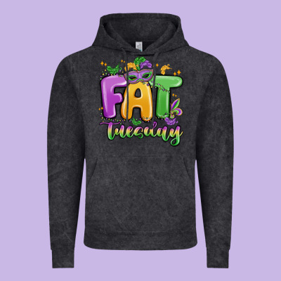 Fat Tuesday Vintage Hoodie Designed By Maliassmallbusiness