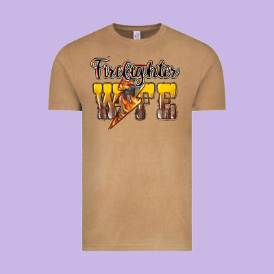 Firefighter Wife Lightning Bolt Vintage Tee Designed By Nancycooperartshop
