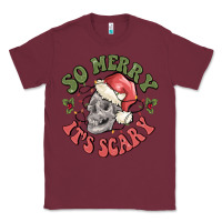 Burgundy so merry it's scary Classic Tee - MaliasSmallBusiness