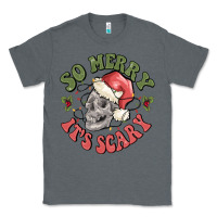 Charcoal Heather so merry it's scary Classic Tee - MaliasSmallBusiness