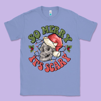 So Merry It's Scary Classic Tee Designed By Maliassmallbusiness