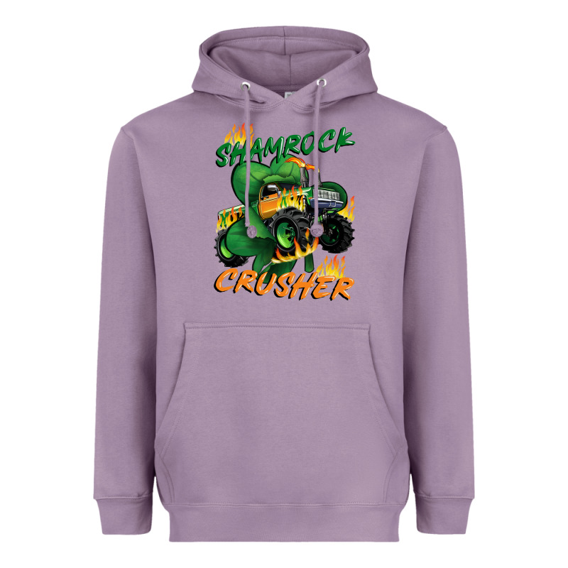 Shamrock Crusher St. Patrick's Day Heavyweight Hoodie by CowGirlArtShop | Teevron