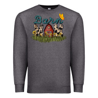 Charcoal Heather Barn mom sunflower mother's day Premium Sweatshirt - HowdyJamesFarm