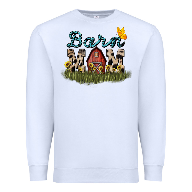 Barn Mom Sunflower Mother's Day Premium Sweatshirt by HowdyJamesFarm | Teevron