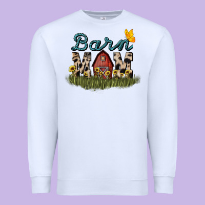 Barn Mom Sunflower Mother's Day Premium Sweatshirt Designed By Howdyjamesfarm