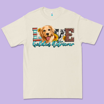 Love Golden Retriever Premium Tee Designed By Artiststas
