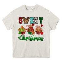 Cream sweet Christmas with cupcake Heavy Core Tee - AdoDesignShop