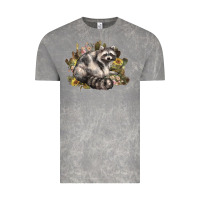 Cloud Rock floral racoon western Vintage Tee - NancyCooperArtShop