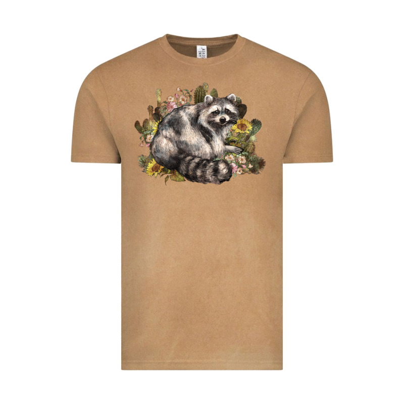 Floral Racoon Western Vintage Tee by NancyCooperArtShop | Teevron