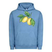 Pigment Pebble Blue lemons Urban Hoodie - BundleAndBundleShop