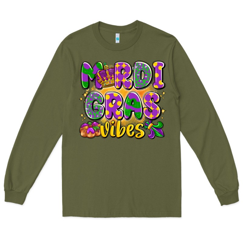 Mardi Gras Vibes Long Sleeve Tee by LillyAllenDesigns | Teevron