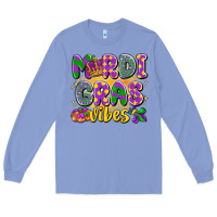 Colony Blue mardi gras vibes Long Sleeve Tee - LillyAllenDesigns