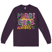 Plum mardi gras vibes Long Sleeve Tee - LillyAllenDesigns