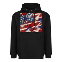 Black American flag glitter 4th of july Heavyweight Hoodie - CowGirlArtShop