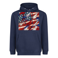 Navy American flag glitter 4th of july Heavyweight Hoodie - CowGirlArtShop