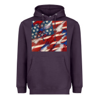 American Flag Glitter 4th Of July Heavyweight Hoodie | Teevron