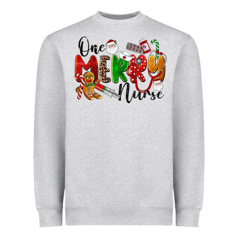 One Merry Nurse Heavyweight Sweatshirt by LillyAllenDesigns | Teevron