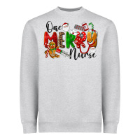 Heather Grey One Merry Nurse Heavyweight Sweatshirt - LillyAllenDesigns